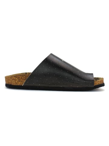 Calceo Zehentrenner in Schwarz/ Creme