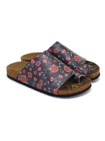 Calceo Teenslippers zwart/rood