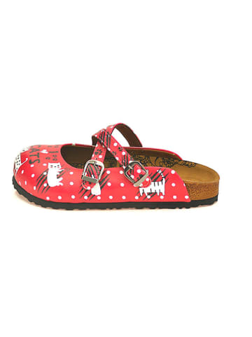 Calceo Clogs rood/meerkleurig