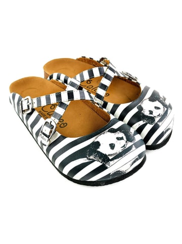 Calceo Clogs zwart/wit