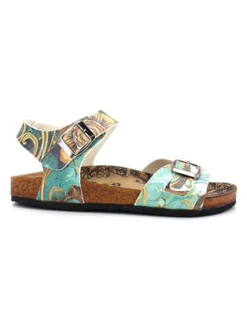 Calceo Sandalen meerkleurig/turquoise