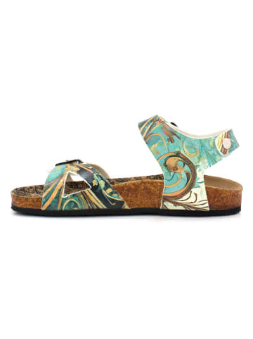 Calceo Sandalen meerkleurig/turquoise