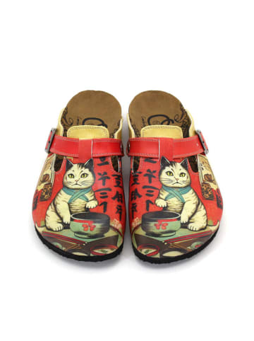 Calceo Slogs rood/geel