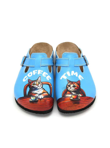 Calceo Clogs lichtblauw