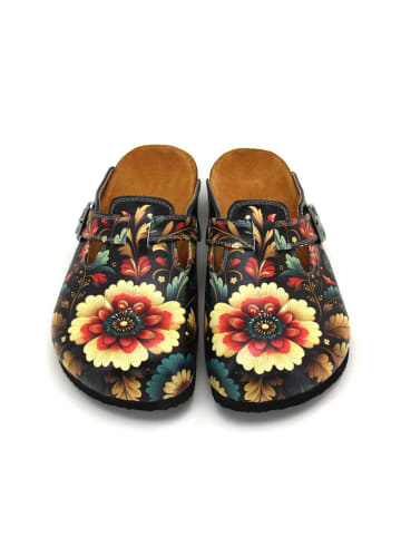 Calceo Clogs zwart/meerkleurig