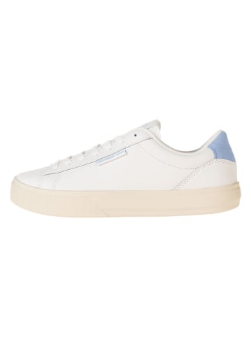 Tommy Hilfiger Shoes Leren sneakers crème/lichtblauw