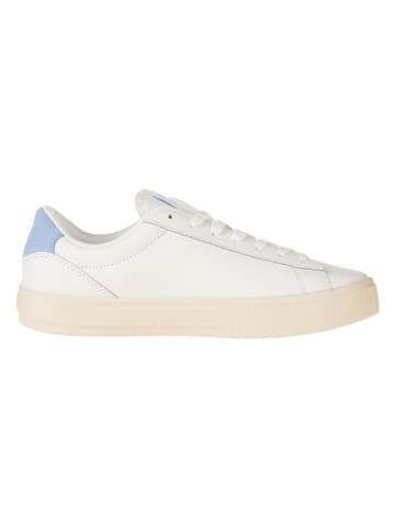 Tommy Hilfiger Shoes Leren sneakers crème/lichtblauw