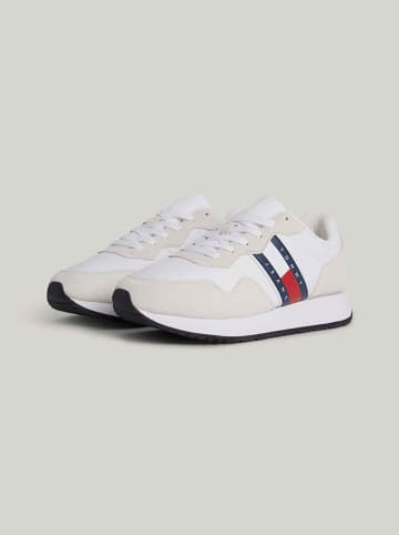 Tommy Hilfiger Shoes Leder-Sneakers in Weiß/ Beige