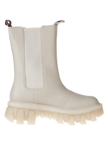 Tommy Hilfiger Shoes Skórzane sztyblety w kolorze beżowym