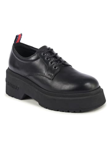 Tommy Hilfiger Shoes Leder-Schnürschuhe in Schwarz