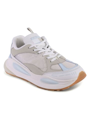 Tommy Hilfiger Shoes Leren sneakers beige/lichtblauw