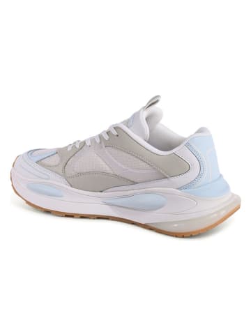 Tommy Hilfiger Shoes Skórzane sneakersy w kolorze beżowo-błękitnym