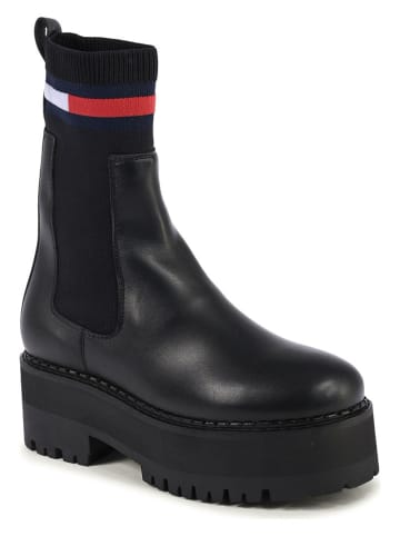 Tommy Hilfiger Shoes Leren chelseaboots zwart