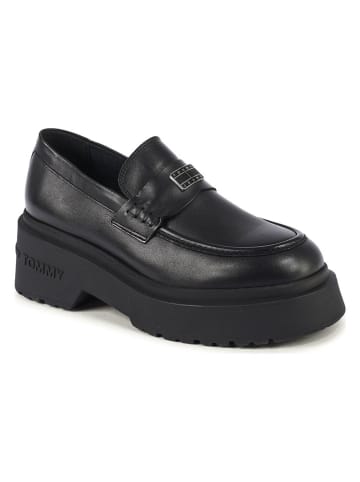 Tommy Hilfiger Shoes Leder-Mokassins in Schwarz