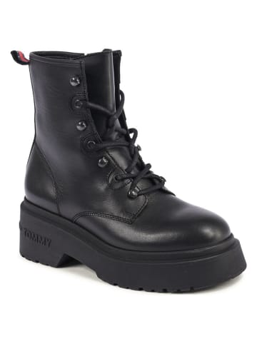 Tommy Hilfiger Shoes Leder-Boots in Schwarz