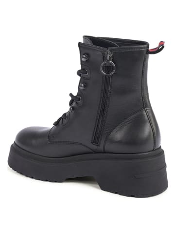 Tommy Hilfiger Shoes Skórzane botki w kolorze czarnym