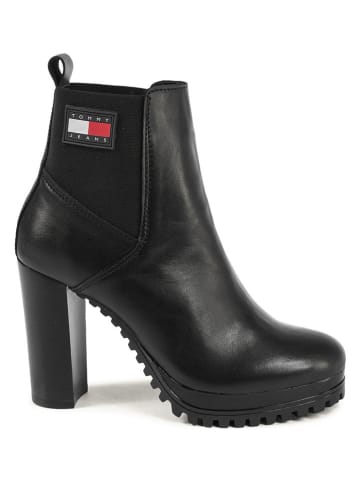 Tommy Hilfiger Shoes Skórzane sztyblety w kolorze czarnym