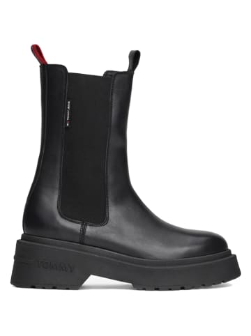 Tommy Hilfiger Shoes Leder-Chelsea-Boots in Schwarz