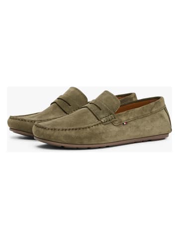 Tommy Hilfiger Shoes Leder-Mokassins in Khaki