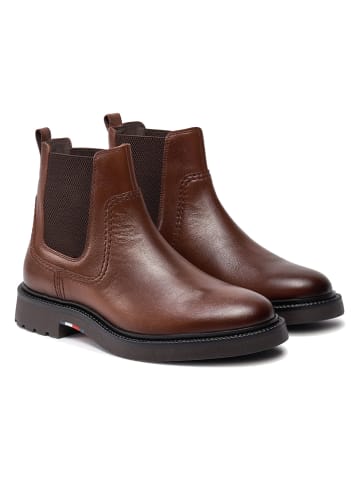 Tommy Hilfiger Shoes Skórzane sztyblety w kolorze brązowym