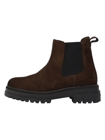 Tommy Hilfiger Shoes Skórzane sztyblety w kolorze brązowym