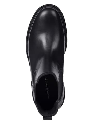 Tommy Hilfiger Shoes Skórzane sztyblety w kolorze czarnym