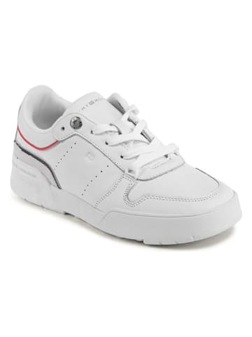 Tommy Hilfiger Shoes Skórzane sneakersy w kolorze białym