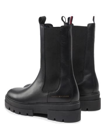 Tommy Hilfiger Shoes Leder-Chelsea-Boots in Schwarz