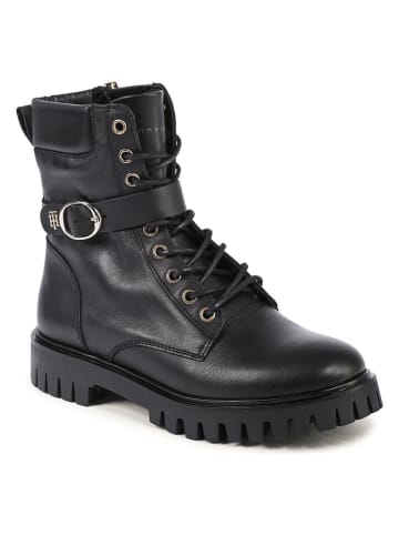 Tommy Hilfiger Shoes Leder-Boots in Schwarz