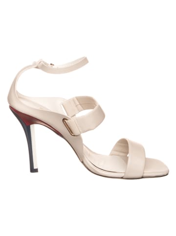 Tommy Hilfiger Shoes Leren haksandalen wit