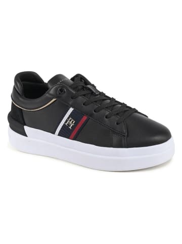 Tommy Hilfiger Shoes Leder-Sneakers in Schwarz