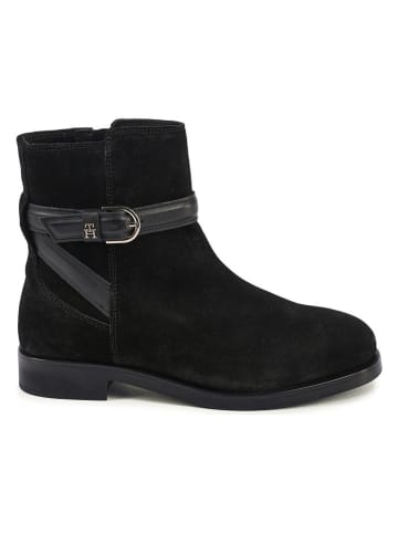 Tommy Hilfiger Shoes Skórzane botki w kolorze czarnym