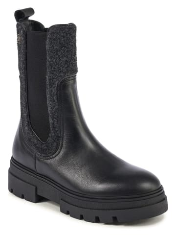 Tommy Hilfiger Shoes Leder-Chelsea-Boots in Schwarz