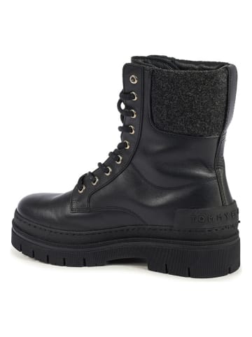 Tommy Hilfiger Shoes Leder-Boots in Schwarz