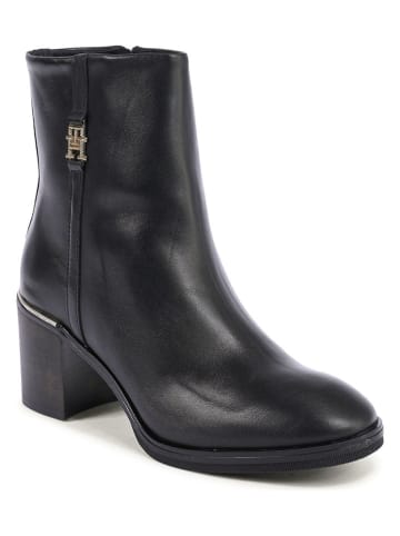 Tommy Hilfiger Shoes Skórzane botki w kolorze czarnym