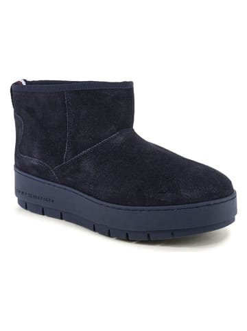 Tommy Hilfiger Shoes Leren boots donkerblauw