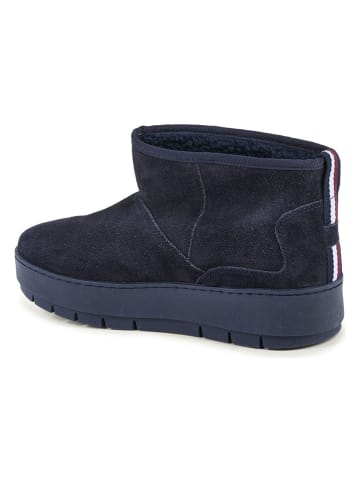 Tommy Hilfiger Shoes Leren boots donkerblauw