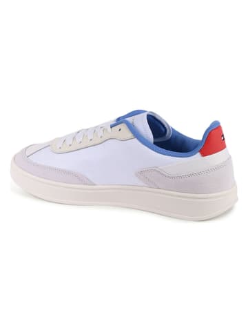 Tommy Hilfiger Shoes Leder-Sneakers in Beige/ Weiß/ Blau