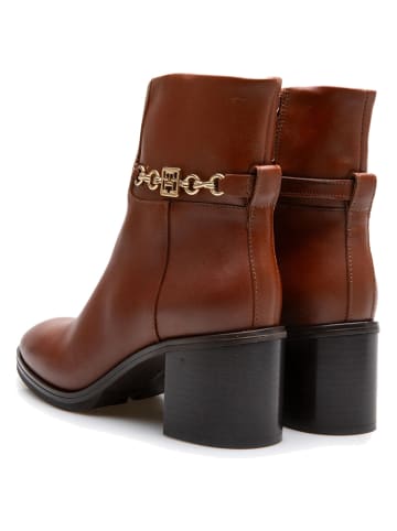 Tommy Hilfiger Shoes Leder-Stiefeletten in Hellbraun