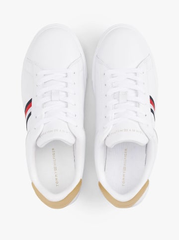 Tommy Hilfiger Shoes Skórzane sneakersy w kolorze białym