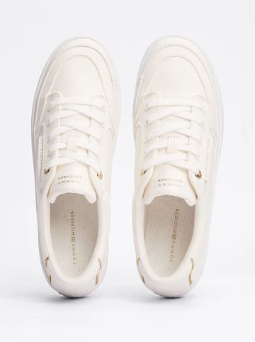 Tommy Hilfiger Shoes Skórzane sneakersy w kolorze kremowym