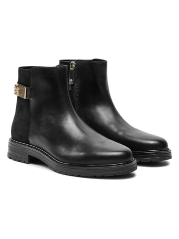 Tommy Hilfiger Shoes Skórzane botki w kolorze czarnym
