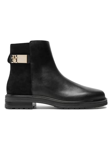 Tommy Hilfiger Shoes Leren enkelboots zwart
