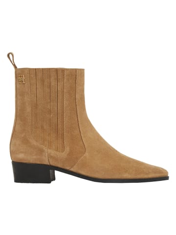 Tommy Hilfiger Shoes Skórzane botki w kolorze beżowym
