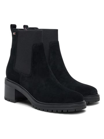 Tommy Hilfiger Shoes Leren enkellaarzen zwart