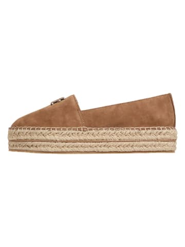 Tommy Hilfiger Shoes Leder-Espadrilles in Hellbraun