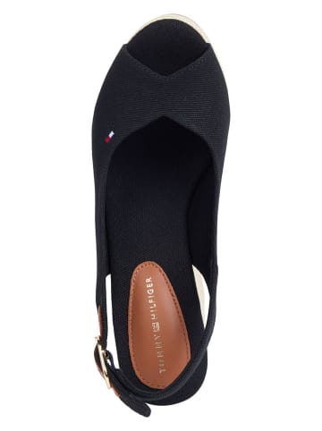 Tommy Hilfiger Shoes Sandały w kolorze czarnym na koturnie