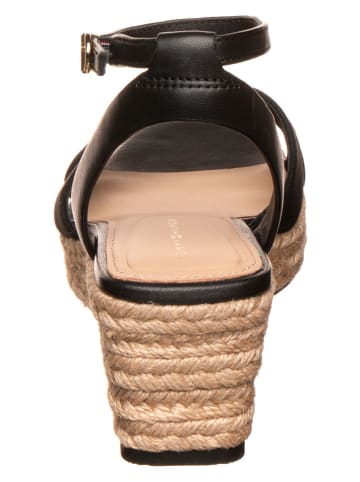 Tommy Hilfiger Shoes Leder-Keilsandaletten in Schwarz