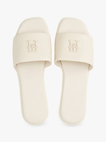 Tommy Hilfiger Shoes Leren slippers crème