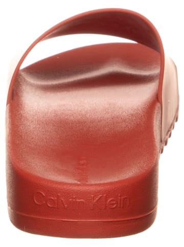 Calvin Klein Klapki w kolorze czerwonym